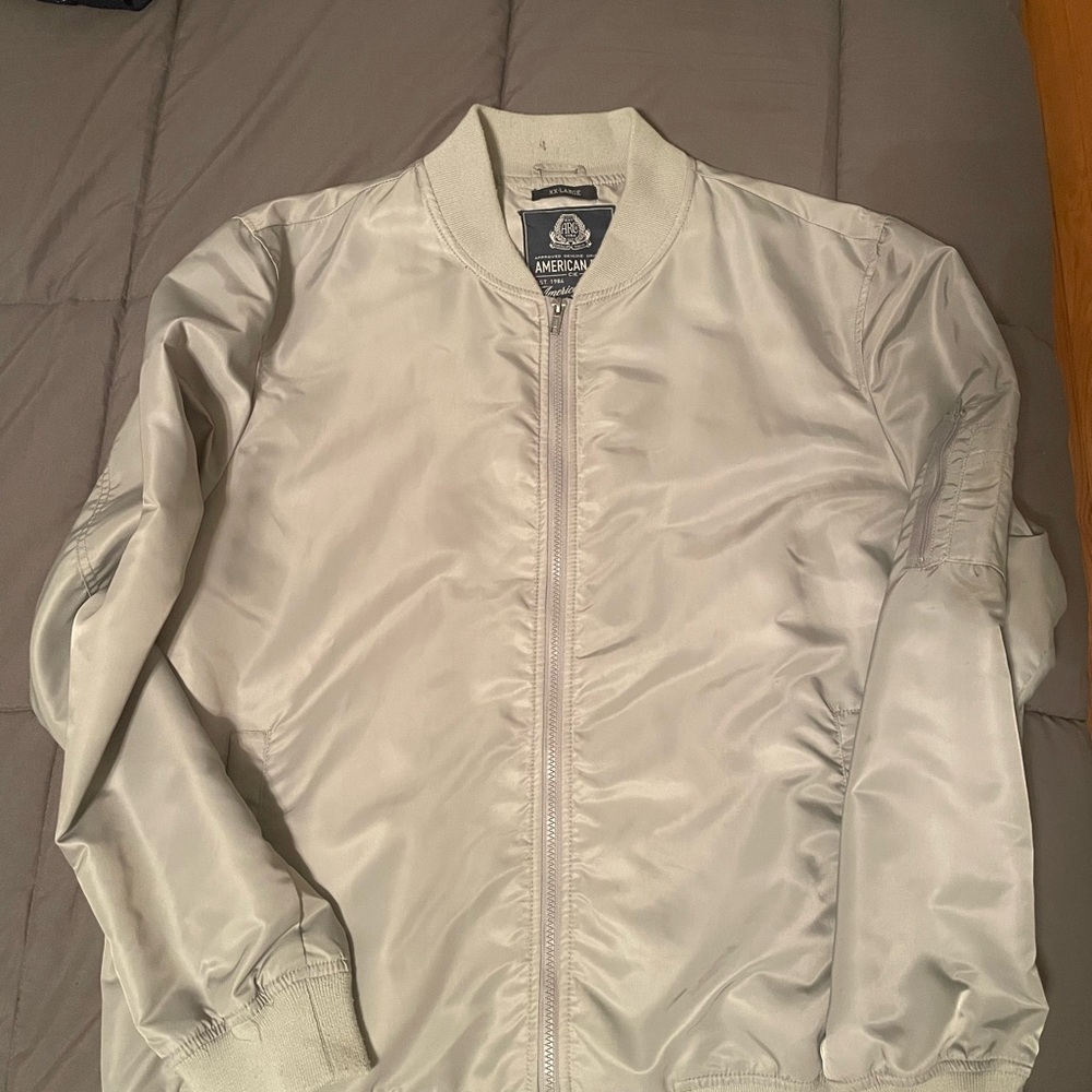 American Rag Men's Cream Bomber Jacket
